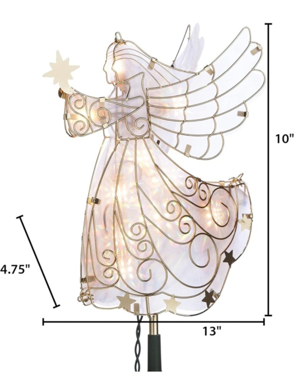 Lighted Angel Tree Topper - Picture 2 of 4